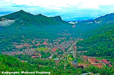 Panorama Kota Sawahluto dari ketinggian